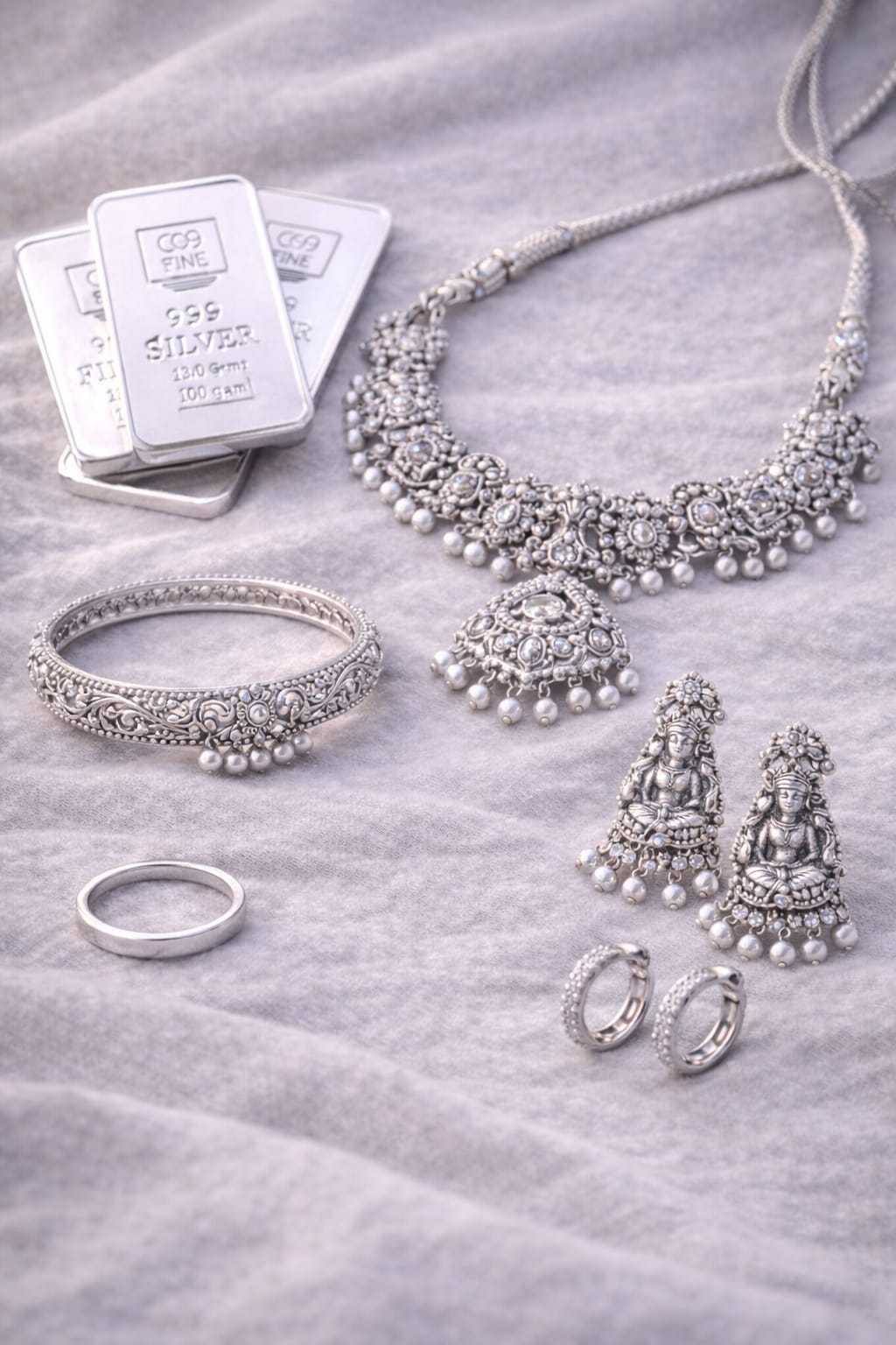 Silver Bars and Silver Ornaments